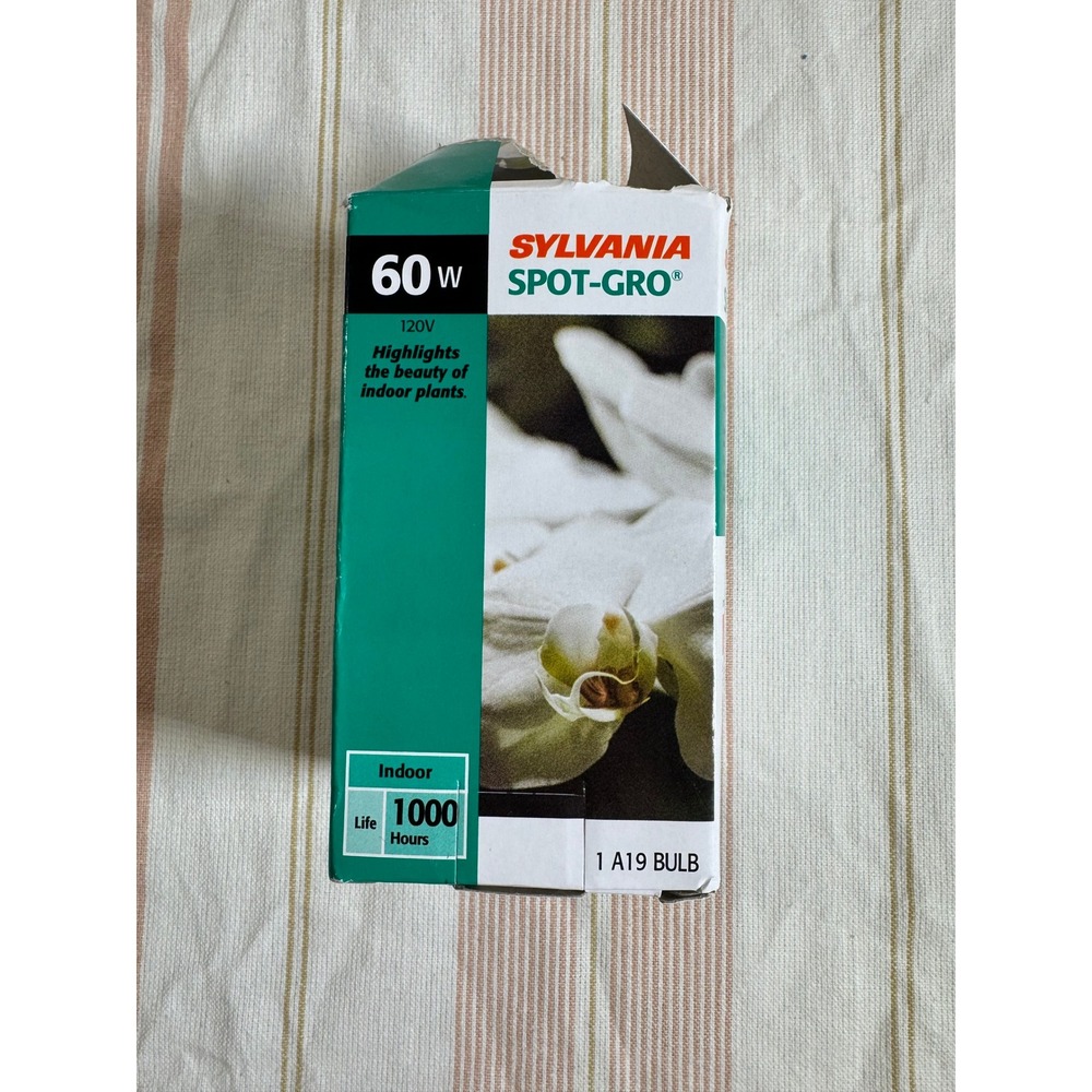 Sylvania Spot-Gro 60W A19 Indoor Plant Light Bulb 120V 1000 Hours Incandescent
